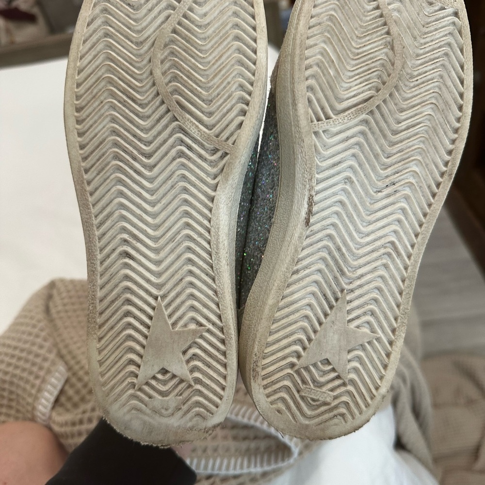 Golden Goose Glitter Sneakers - Silver and Cream - Picture 4 of 7